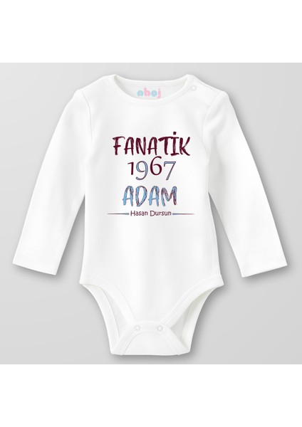 Organik Pamuk Fanatik 1967 Adam Bebek Body Çıtçıtlı Zıbın Badi Uzun Kol