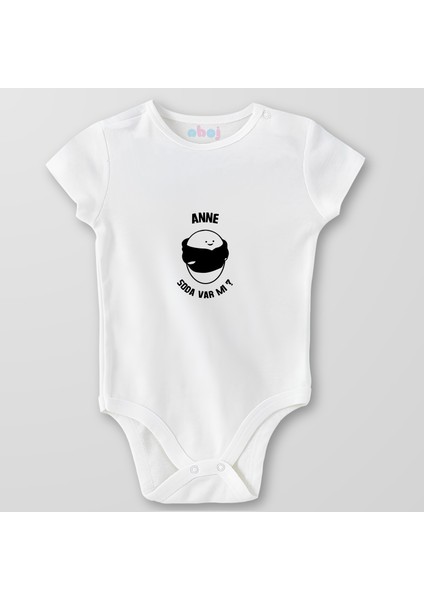 Organik Pamuk Anne Soda Var Mı Bebek Body Çıtçıtlı Zıbın Badi Kısa Kol
