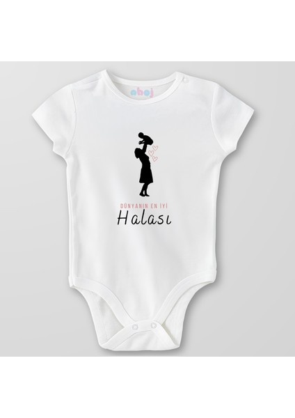 Organik Pamuk Dünyanın En Iyi Halası Bebek Body Çıtçıtlı Zıbın Badi Kısa Kol
