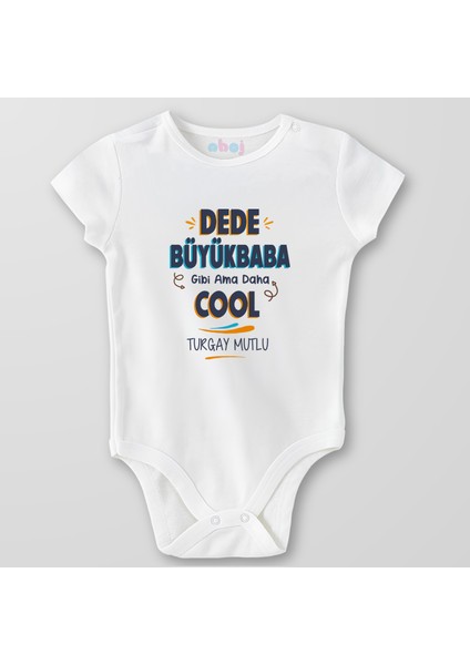 Organik Pamuk Dede Büyükbaba Gibi Ama Daha Cool Bebek Body Çıtçıtlı Zıbın Badi Kısa Kol