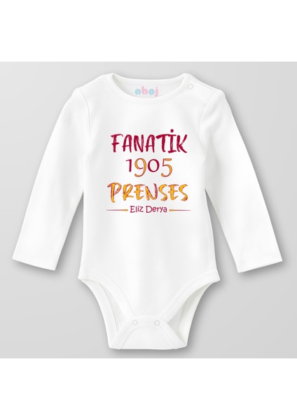 Organik Pamuk Fanatik 1905 Prenses Bebek Body Çıtçıtlı Zıbın Badi Uzun Kol