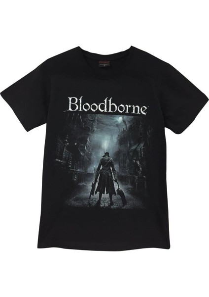 Bloodborne Baskılı Unisex %100 Pamuk Siyah T-Shirt