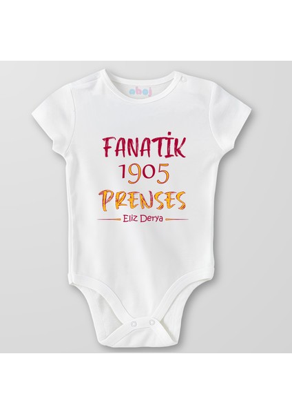 Organik Pamuk Fanatik 1905 Prenses Bebek Body Çıtçıtlı Zıbın Badi Kısa Kol