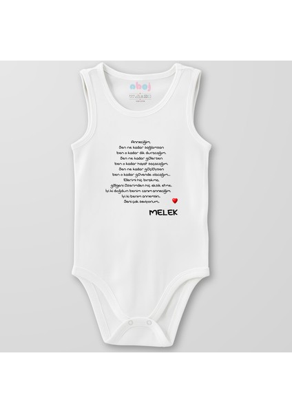 Organik Pamuk Sen Ne Kadar Sağlamsan Anneciğim Bebek Body Çıtçıtlı Zıbın Badi Kolsuz