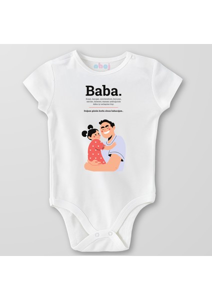 Organik Pamuk Baba Iyi Anlaşılan Kişi Bebek Body Çıtçıtlı Zıbın Badi Kısa Kol