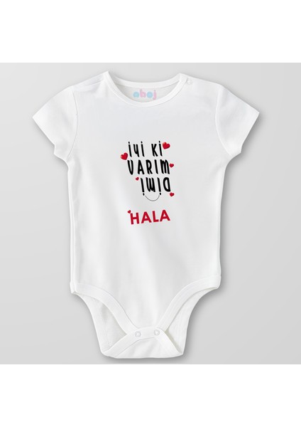 Organik Pamuk Iyi Ki Varım Değil Mi Hala? Bebek Body Çıtçıtlı Zıbın Badi Kısa Kol