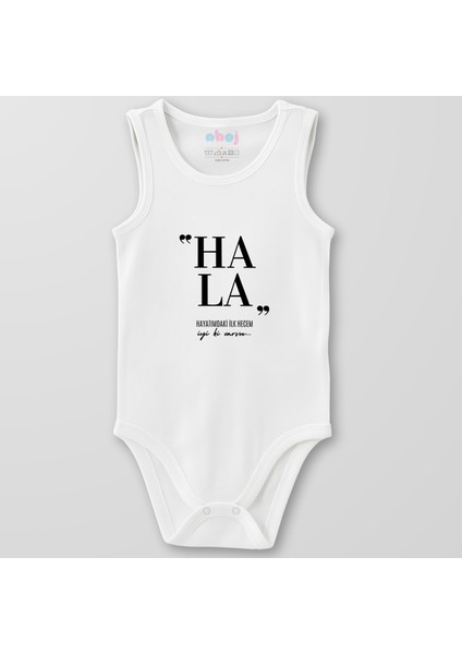 Organik Pamuk Hala Hayatımdaki Ilk Hecem Bebek Body Çıtçıtlı Zıbın Badi Kolsuz