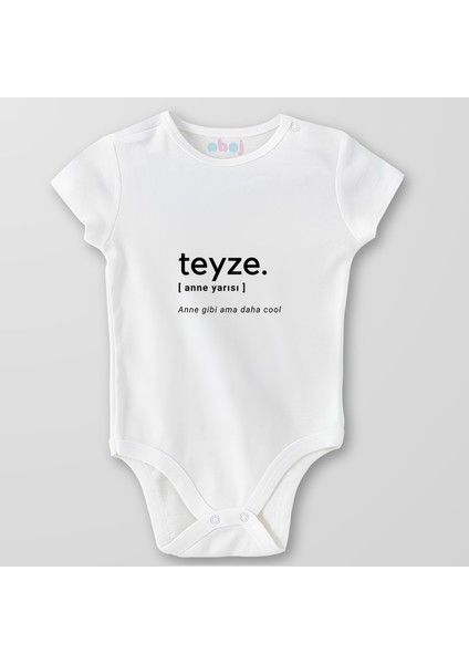 Organik Pamuk Teyze Anne Yarısı Bebek Body Çıtçıtlı Zıbın Badi Kısa Kol