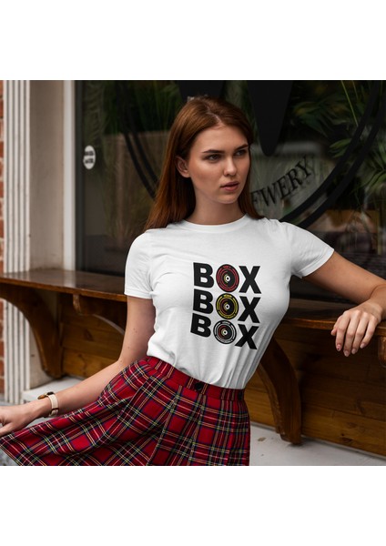 Box Box Box Tişört - Beyaz fiyatları