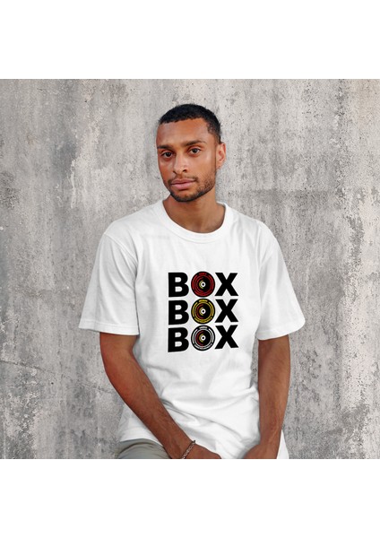 Box Box Box Tişört - Beyaz modelleri
