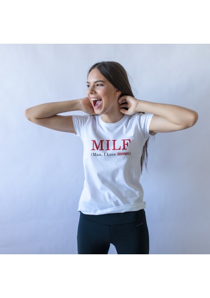 Mılf / Man I Love Ferrari Tişört - Beyaz fırsatları