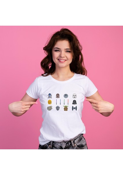 star Wars Icons Tişört - Beyaz