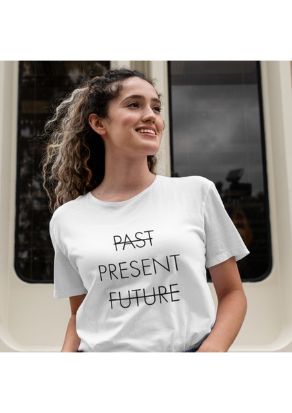 past Present Future Tişört - Beyaz modelleri