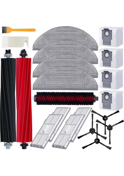 S8 Pro Ultra Için Aksesuar Seti, Yedek Parçalar Ana Fırça, Paspas Bezi Hepa Filtre (Yurt Dışından)