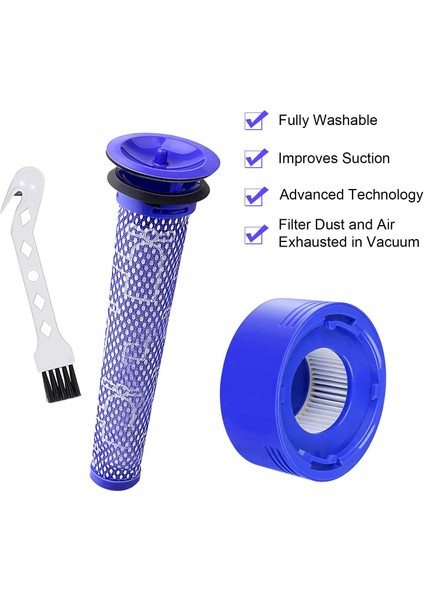 V7 V8 Kablosuz Elektrikli Süpürgeler Için Yedek Ön Filtre Hepa Son Filtre Kiti 965661-01&967478-01 Parçasını Değiştirin (Yurt Dışından) fiyatları