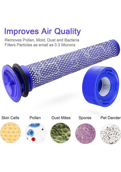 V7 V8 Kablosuz Elektrikli Süpürgeler Için Yedek Ön Filtre Hepa Son Filtre Kiti 965661-01&967478-01 Parçasını Değiştirin (Yurt Dışından) modelleri