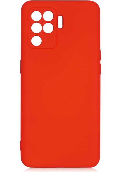 Oppo Reno 5 Lite Kılıf Tqr Mara Laaakan Kapak-Kırmızı