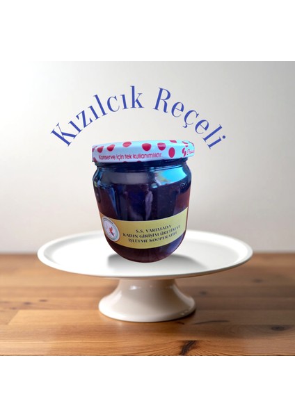 Kızılcık Receli - 380 gr Kadın emeği ile üretilmiştir