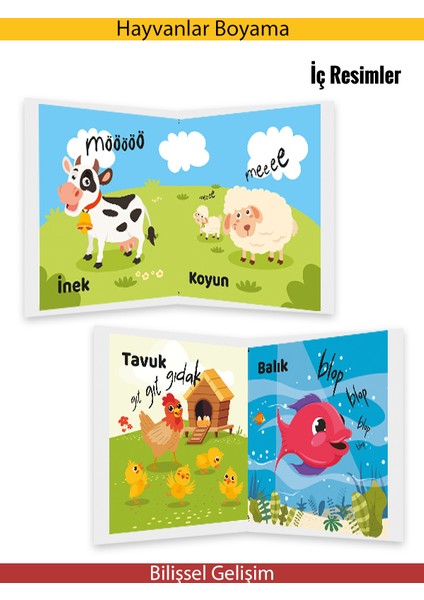 Mini Kitaplar Serisi Hayvanlar modelleri