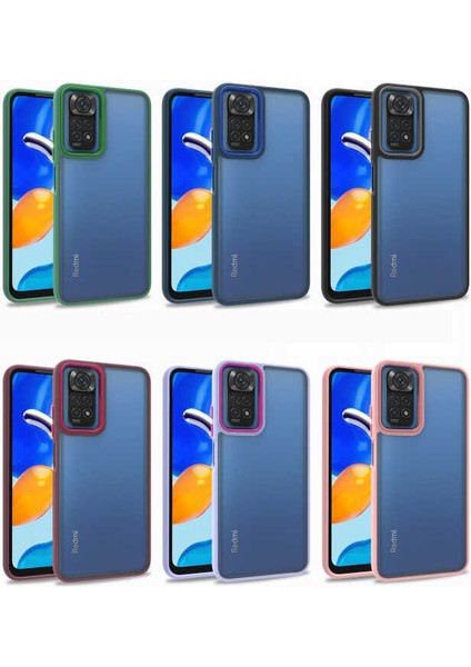 Xiaomi Redmi Note 11S Global Kılıf Flora Kapak-Kırmızı