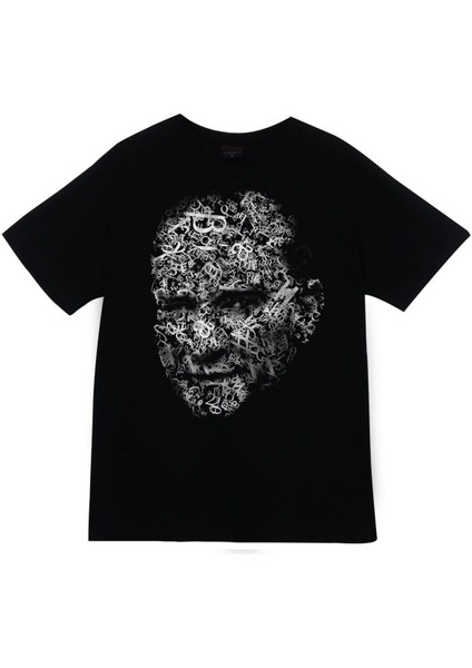 Gazi Mustafa Kemal Atatürk Baskılı Unisex %100 Pamuk Siyah T-Shirt