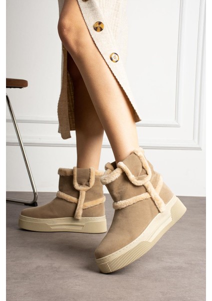 Luka Kadın Bot Içi Kürklü Bej Süet fiyatları