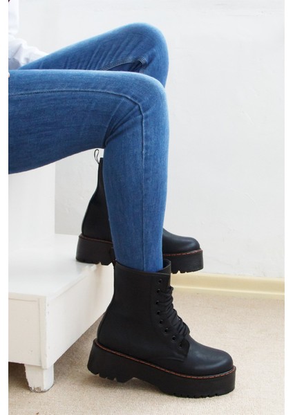 Carmella Kadın Bot Fermuarlı Siyah Deri modelleri