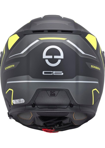 C5 Omega Yellow Motorsiklet Kaskı
