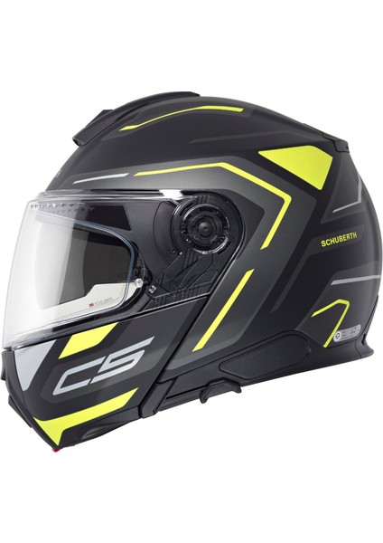C5 Omega Yellow Motorsiklet Kaskı