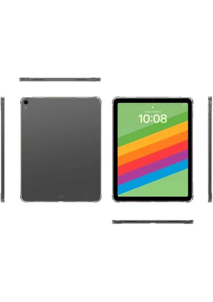 Apple iPad Air 11 2025 M3 Kılıf Zore Tablet Nitro Anti Shock Silikon Kapak - Şeffaf