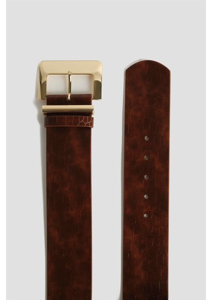 Kalın Deri Kemer 25YD013 Taba fiyatları