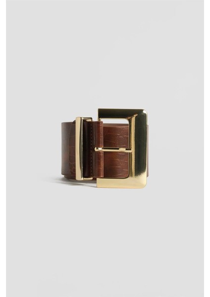 Kalın Deri Kemer 25YD013 Taba modelleri