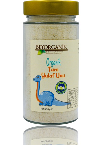 Organik Tam Yulaf Unu 250GR (Cam)