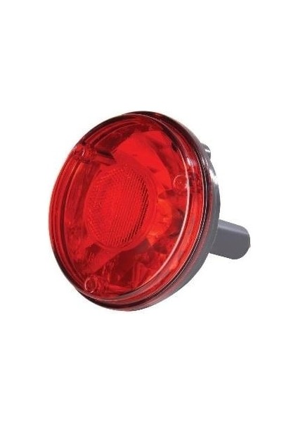 24V Stop-Park Lambası Duylu Kırmızı (Yuvarlak) (Soketli) (125 Mm)