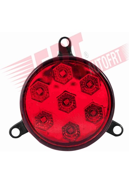 24V Stop Lambası Yuvarlak Kırmızı (Iç) (7 Ledli) (52.5 Mm) Isuzu Turkuaz/neoplan Otobüs