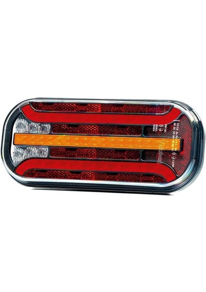 12V-36V STOP LAMBASI LEDLİ (KAYAR SİNYALLİ) (PARK-FREN-SİNYAL-GERİ VİTES) (215*100 MM) E9