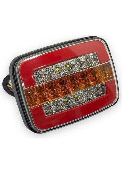 12V Stop Lambası Neon Ledli (Kayar Sinyalli) (126*97*40 Mm)