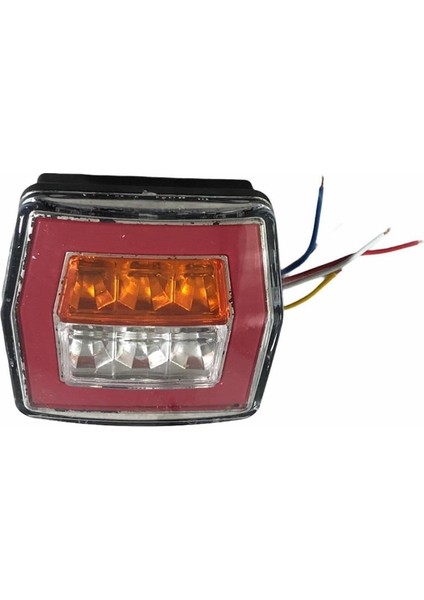 12V-24V Stop Lambası Mını Kare (Neon Ledli) (4 Fonksiyonlu) (98*92*42 Mm)