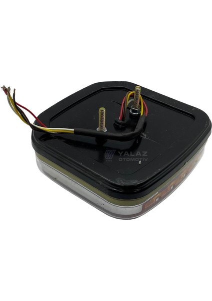 24V Stop Lambası (Neon Ledli) (Kayar Sinyalli) (4 Fonksiyonlu) (127*127*45 Mm)