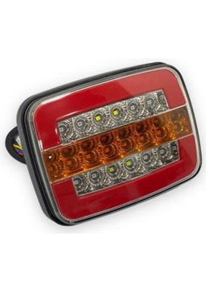 24V Stop Lambası Neon Ledli (Kayar Sinyalli) (126*97*40 Mm)