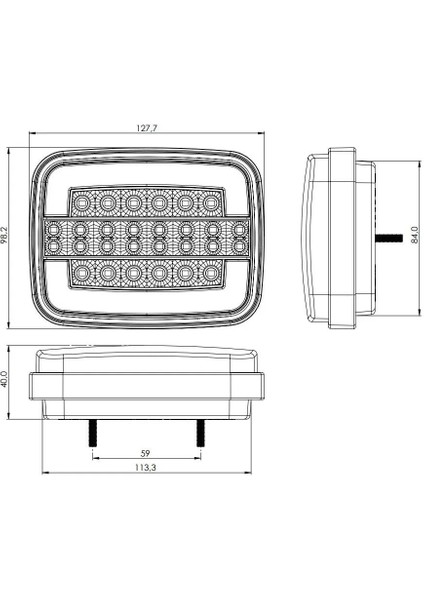 24V Stop Lambası Neon Ledli (Kayar Sinyalli) (126*97*40 Mm) modelleri