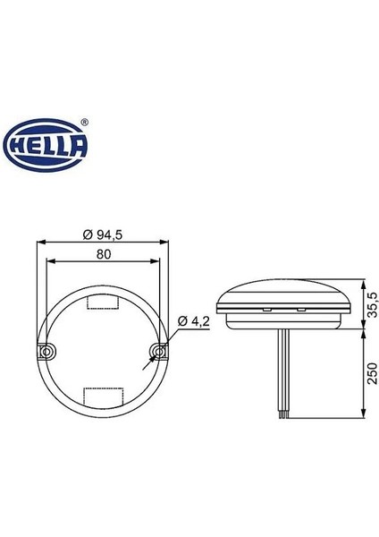 12V-24V Stop Lambası (Park-Fren) 17 Ledli Kırmızı (95 Mm)