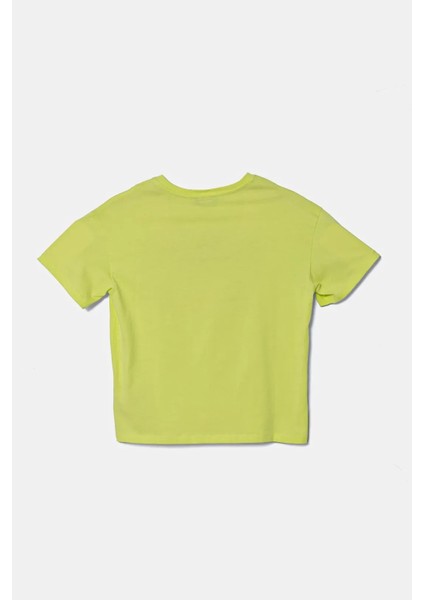 Benetton Kız Çocuk Önü Payet Işlemeli Baskılı T-Shirt