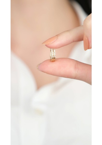 14 Ayar Altın Taşlı Gizli Kilitli Halka Küpe 984 fiyatları