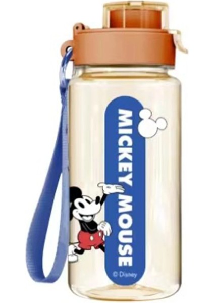Disney Mickey Mouse Lisanslı Otomatik Kapaklı ve Askılı Plastik Suluk modelleri