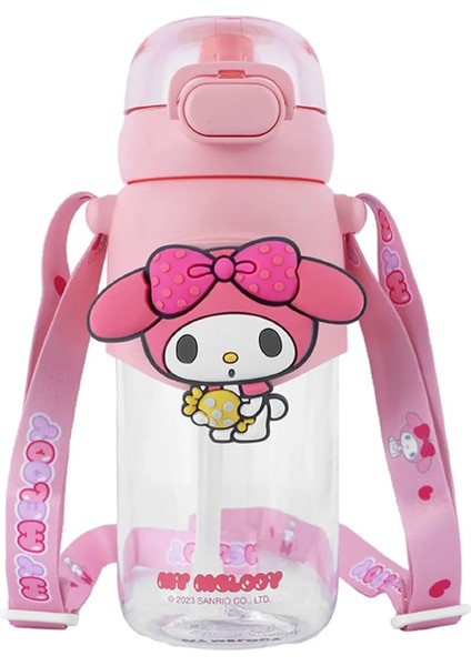 Sanrio Lisanslı Pipetli Kapaklı Suluk (600ML) - My Melody