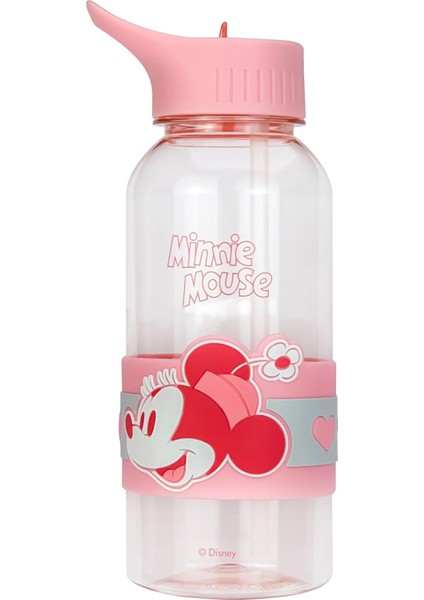Disney Minnie Mouse Lisanslı Pipetli ve Kapaklı Plastik Suluk fiyatları