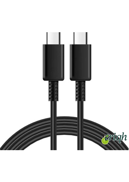 USB Type-C - USB Type-C Kablo, Veri Kablosu, Şarj Kablosu, 1 M, 3 A, Siyah A-Kalite