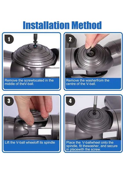 V7 V10 V11 V15 Elektrikli Süpürge Aksesuarları Için 2 Set 100W Doğrudan Tahrikli Emiş Başlığı Konnektör Adaptörü + V-Toplu Tekerlek (Yurt Dışından) fiyatları