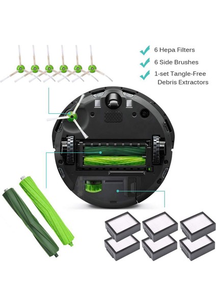 E5 E6 E7 I7 I7+I6 I8 I3 I4 Plus 3150 E&ı Serisi Elektrikli Süpürge Parçaları Aksesuarları Için 2x Yedek Parça Takımı (Yurt Dışından) modelleri